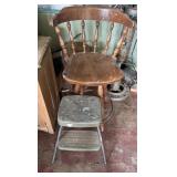 Swivel Chair & Step Stool