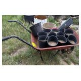 Wheelbarrow & Pots