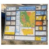 Western Montana Glacier Country Metal Map