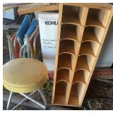 Wood Wine Rack and Stool