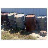 Industrial Metal Drums Lot