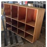 Wooden Cubby Shelf Unit,