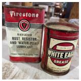 Firestone & White Eagle Oil Cans