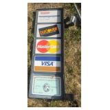 Credit Card Brand Metal Sign Display