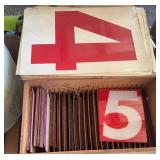 Red Numbered Sign Panels