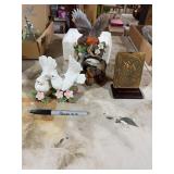 Bird Figurines & Plate