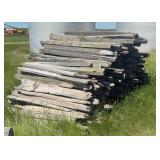 Treated and Untreated Fence Posts