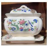 Japanese Ceramic Floral Tureen Set