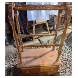 Wooden Quilt Rack with Drawer,