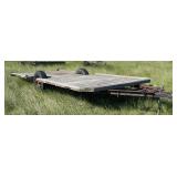 Dual Axle Flatbed Trailer with Wooden Deck