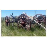 Wooden Farm Wagon with Iron Wheels
