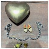Brass Box With Jewelry