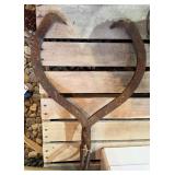 Large Iron Ice Tongs