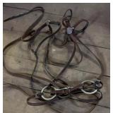 Leather Horse Bridle with Metal Bit
