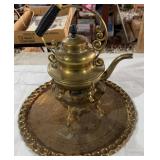 Brass Teapot Embossed Tray