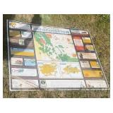 Montana Information Metal Highway Sign Map