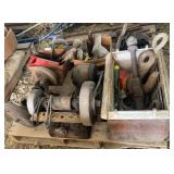 Pallet of Industrial Parts and Hand Tools
