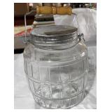 Glass Barrel-Style Jar