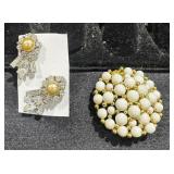 Brooch and Earrings