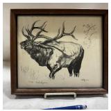 Fred Boyer Elk Lithograph Print