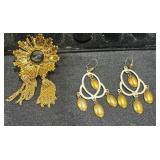 Brooch & Earring Set
