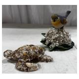 Turtle Paper Weight  & Bird
