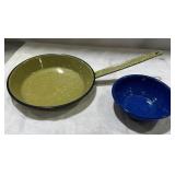 Speckled Enamel Skillet & Bowl