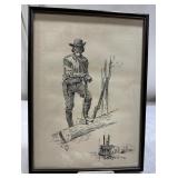 Ink Wood Hawk Print