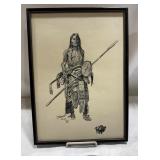 Framed Ink Drawing