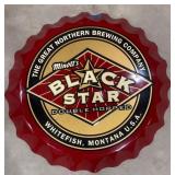 Black Star Metal Sign