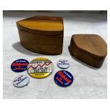 Wood Boxes & Pins