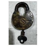 Brass Padlock With Key
