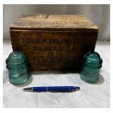 Wood Explosives Crate & Insulators