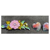 Brooch & Heart Earrings