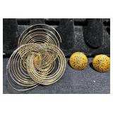Swirl Brooch & Earrings
