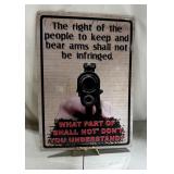 Second Amendment Metal Sign,