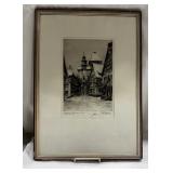 Paul Geissler Framed Etching