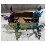 Glittered Bird Clip Ornaments