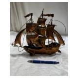 Copper Ship Sculpture