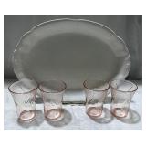 Depression Glasses & Platter