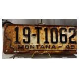 1949 Montana License Plate