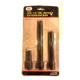 NIB  3pc 1/2" Drive Impact Extension Set