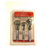 NIB 3pc Stubby Flex Head Ratchet