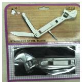 NEW 5 in 1 Cresent Wrench/ Knife