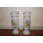 Pair of Bristol glass vases