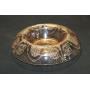 Cambridge Glass pink console bowl with etchings
