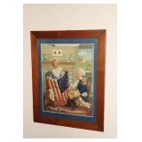 Patriotic print with note on back indicating