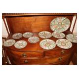 19th Century Famille Rose lot - platter, plates