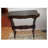 Wooden side table 29.75 X 14 X 30