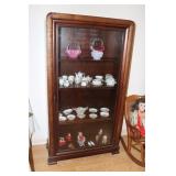 Mahogany bookcase/display cabinet with beaded